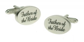 Cufflinks - Chrome Father of the Bride Wedding